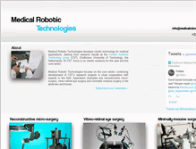 Tablet Screenshot of medicalrobotictechnologies.nl